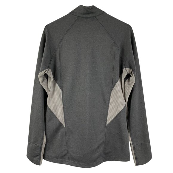 Under Armour Fitted Coldgear Gray 1/3 Zip Mock Neck Pullover Sweater Size LG - Picture 4 of 6